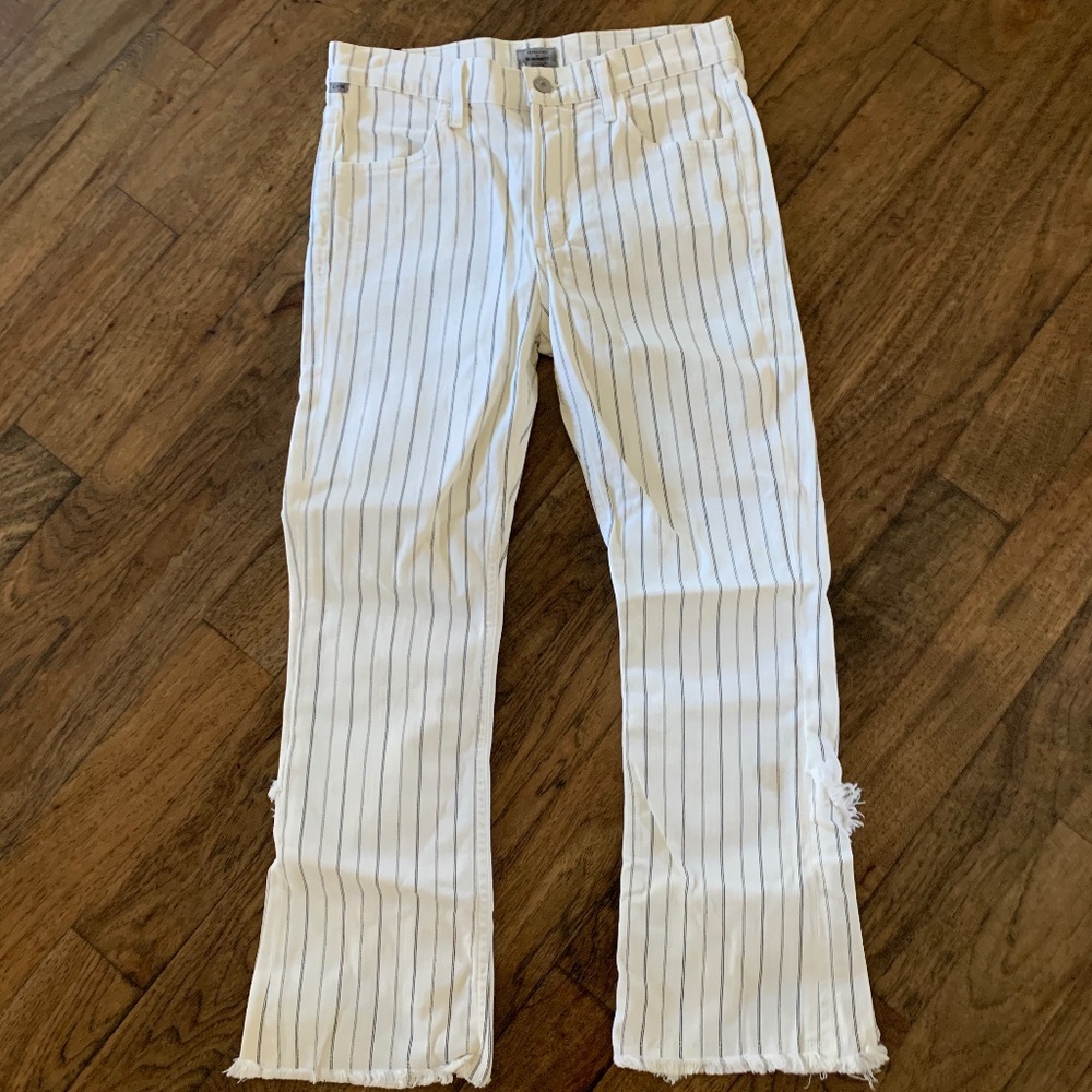 Citizens of Humanity Striped Drew Fray Jeans